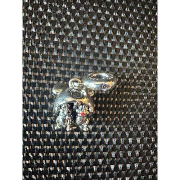 Disney Parks Exclusive Pandora Charm: Chip and Dale under a mickey hat, GUC - Picture 1 of 2